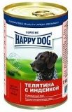 Консервы для собак Happy Dog телятина/индейка 0,4 кг.