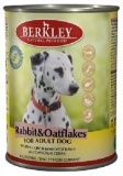 Консервы для собак Berkley кролик с овсяными хлопьями 0,4 кг.