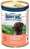 Консервы для собак Happy Dog телятина/рис 0,4 кг.