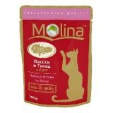 Паучи для кошек Molina лосось и тунец 0,1 кг.