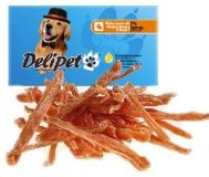 Лакомство для собак DeliPet куриные грудки с омега 3 и 6 0,05 кг.